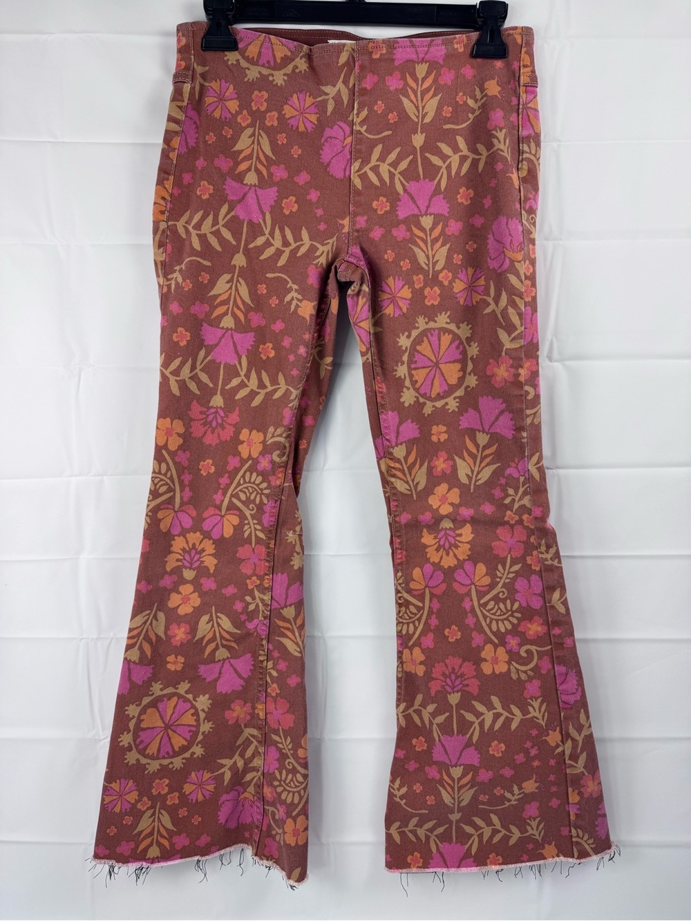 We The Free Free People Size 26 Floral Print Flare Bell Bottom Jeans